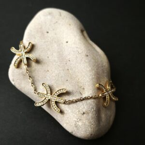 Amazigh Yaz Tifinagh Gold Bracelet with Symbol Charms