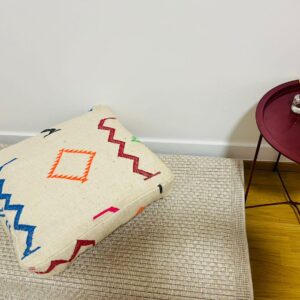 Amazigh Berber Wool Pouf Tissé Artisanat Handmade Floor Cushion