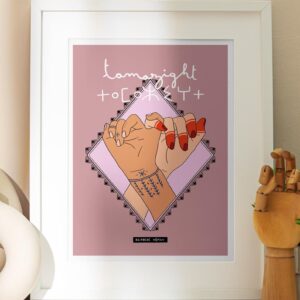 Amazigh Berber Sorority Poster with Tamazight Tifinagh Hands Artwork