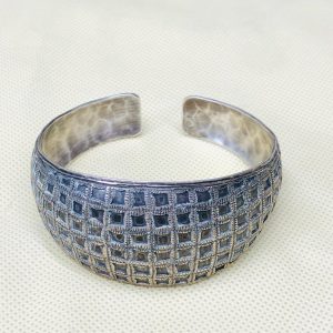 Berber Amazigh Tuareg Manchette Gravé Silver 925 Bracelet