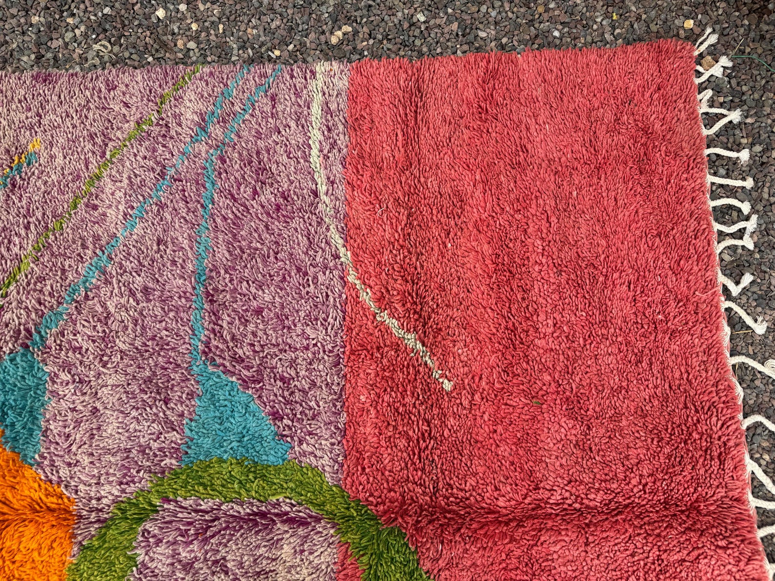 Amazigh Berber Colorful Abstract Tribal Area Rug Handmade Carpet