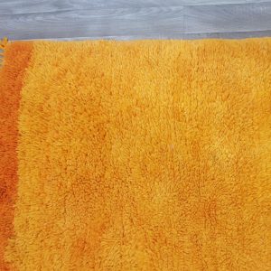 Berber Beni Ourain Vintage Orange Wool Rug Handmade Floor Decor