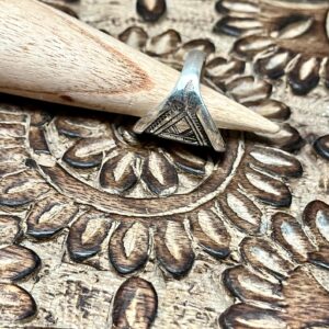 Amazigh Tuareg Chevalière arrondie massif Artisanat Silver Ring