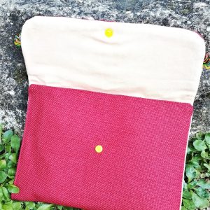 Berber Pochette Ruby Natural Fiber Travel Pouch with Pattern