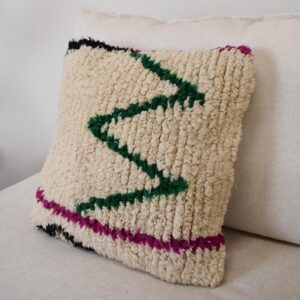 Berber Amazigh Pillow with objects that have meaning and character Wool Cover