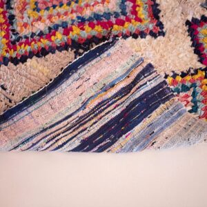 Berber Boucherouite Colorful Handwoven Patterns Kids Room Rug