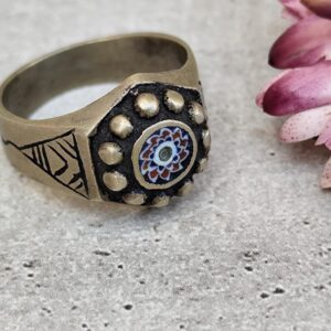 Amazigh Berber Tuareg Bédouins nomades Tizerzai Millefiori Ring