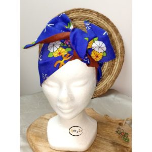 Berber Headband with Colorful Amazigh Textile Hair Design