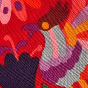 Amazigh Foulard Floral Black Cotton Blend Scarf Shawl