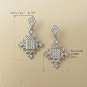 Amazigh Berber Lion's Paw Geometric Sterling Silver Earrings