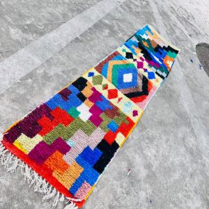 Berber Hand Knotted Azilal Wool Rug Custom Design