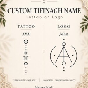 Amazigh Berber Tifinagh Prénom Personnalisé Tatouage Digital Download