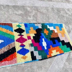 Berber Hand Knotted Azilal Wool Rug Custom Design