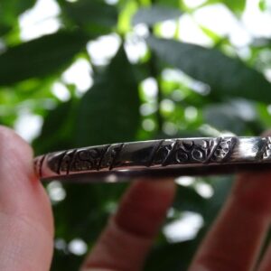 Vintage Amazigh Berber High-Grade Fine Silver Bangle Bracelet