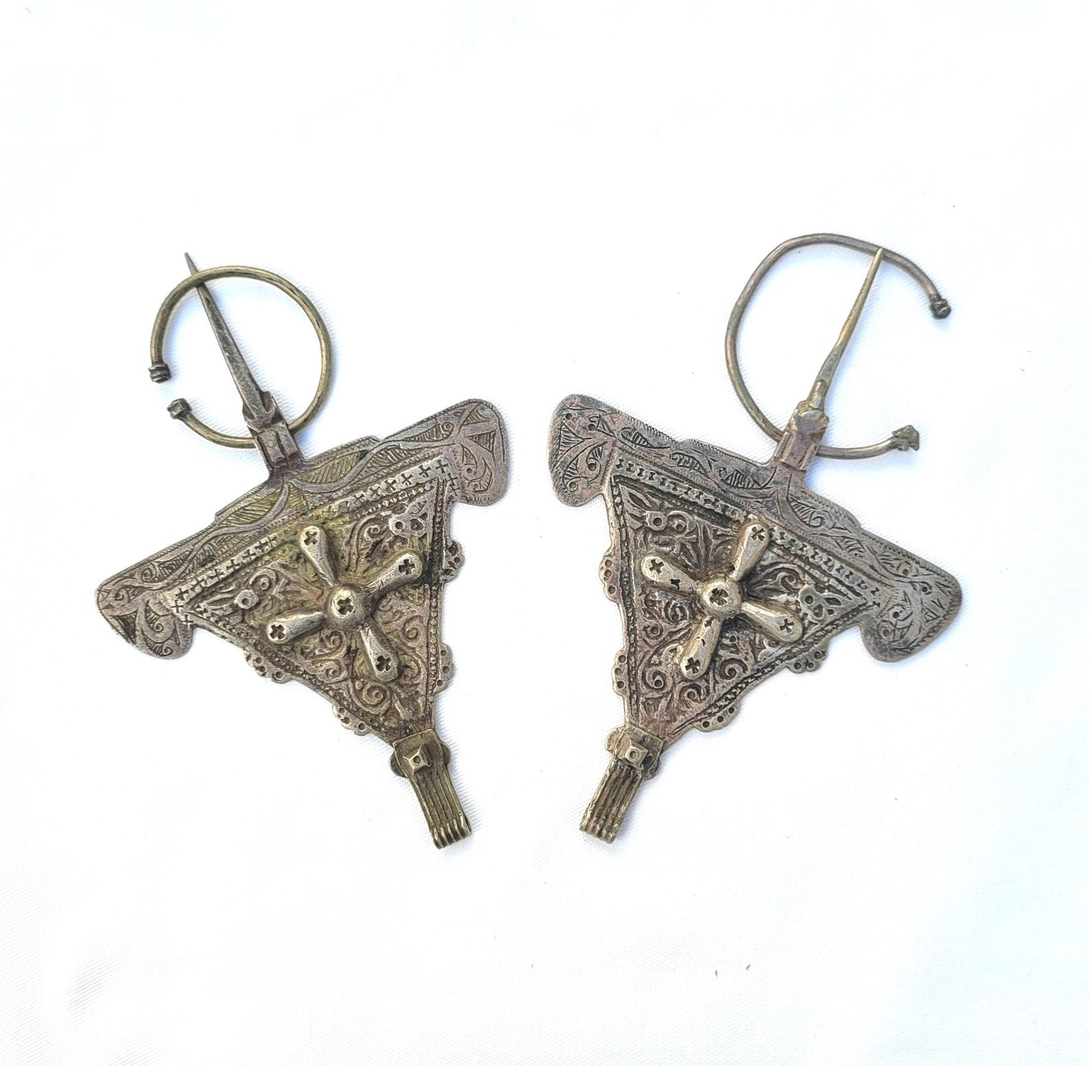 Amazigh Tifinagh Haha Paire Fibules Bélier Jewelry Set Berber