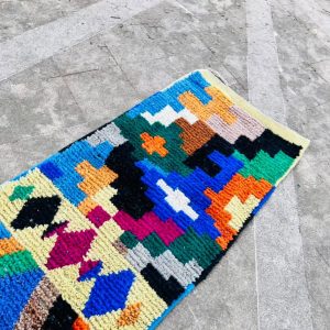 Berber Hand Knotted Azilal Wool Rug Custom Design