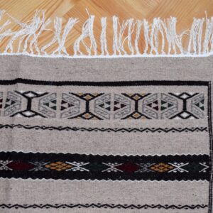 Traditional Amazigh Kabyle Wool Rug Artisanal Cultural Carpet