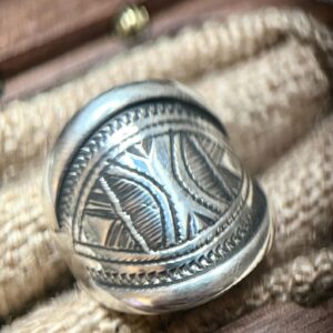 Amazigh Tuareg Chevalière arrondie massif Artisanat Silver Ring