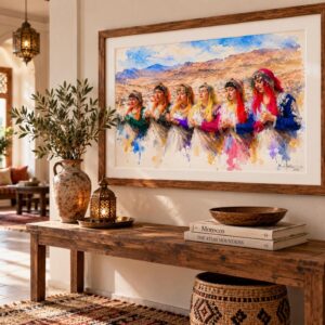 Amazigh High Atlas Song Watercolour Print Digital Download
