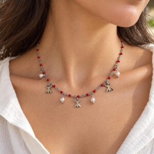 Amazigh Berber Tifinagh Yaz Kabyle Beaded Necklace with Pendant