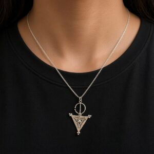 Amazigh Berber Sterling Yaz Symbol Pendant Design Necklace