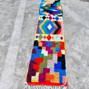 Berber Hand Knotted Azilal Wool Rug Custom Design