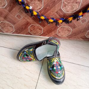 Berber Handmade Leather Babouche Shoes Colorful Boho Slippers