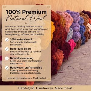 Berber Plum Purple Wool Area Rug Custom High Pile Shag