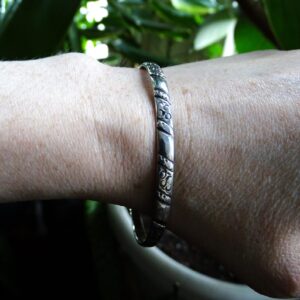 Vintage Amazigh Berber High-Grade Fine Silver Bangle Bracelet