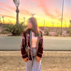 Amazigh Berber Burgundy Velvet Embroidered Jacket with Satin Lining