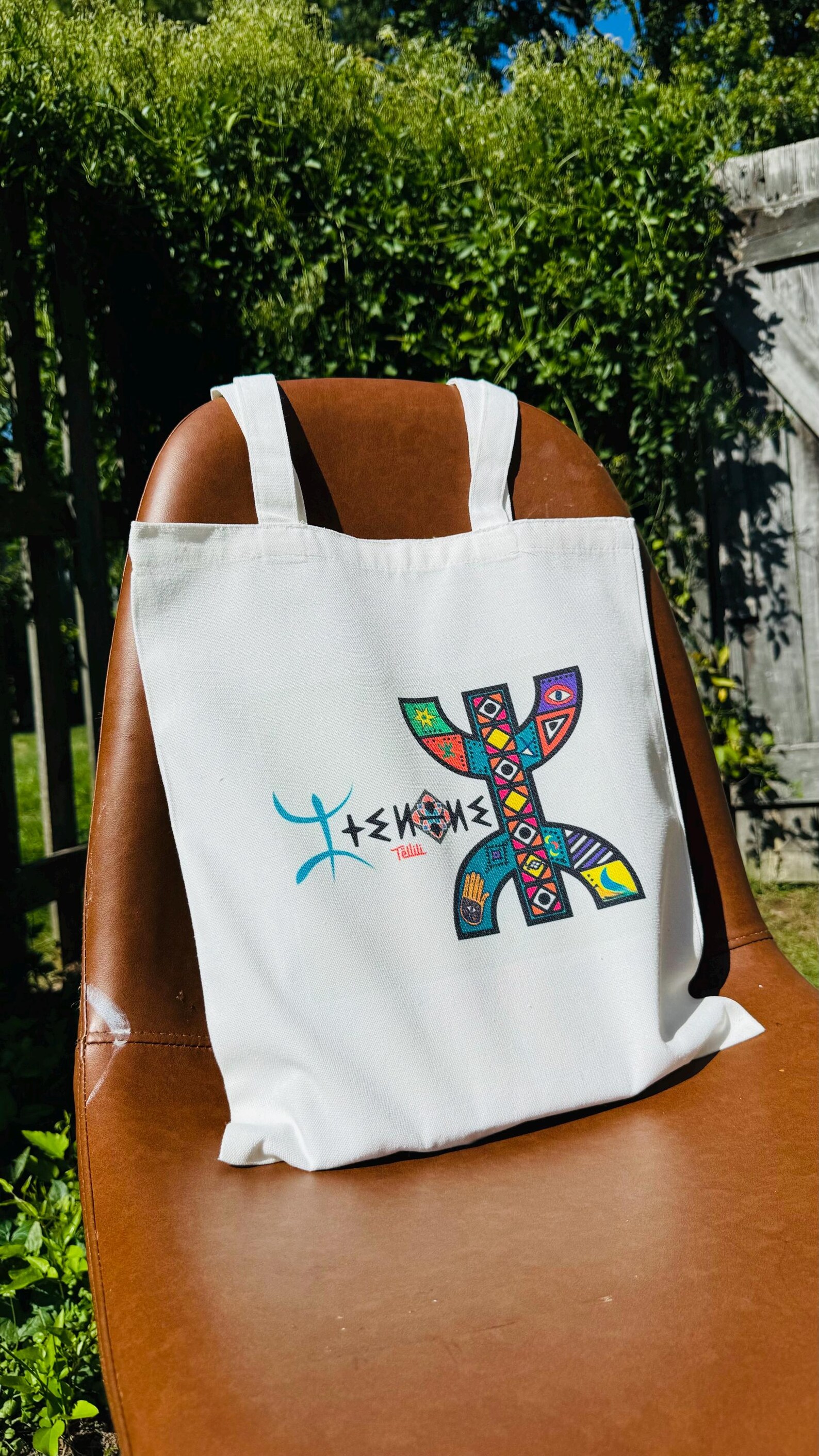Amazigh Tote Bag with Traditional Identity Inspired Designs