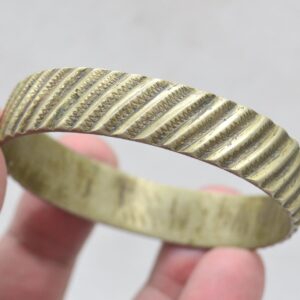 Antique Amazigh Berber Geometric Engraved Vintage Bangle Bracelet
