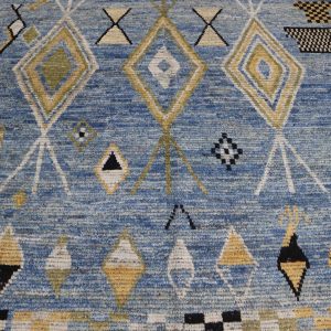 Berber Afghan Area Rug with High Pile Which Geometric