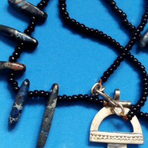 Tuareg Berber Amazigh Vintage South Cross Necklace with Beads