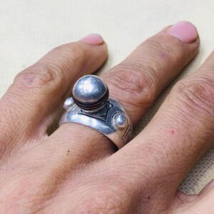 Amazigh Berber Tuareg Silver Ring with Traditional Engraving