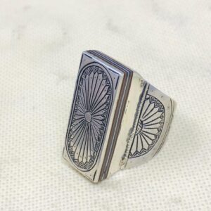 Berber Tuareg Sterling Silver Amazigh Engraved Traditional Jewelry Ring