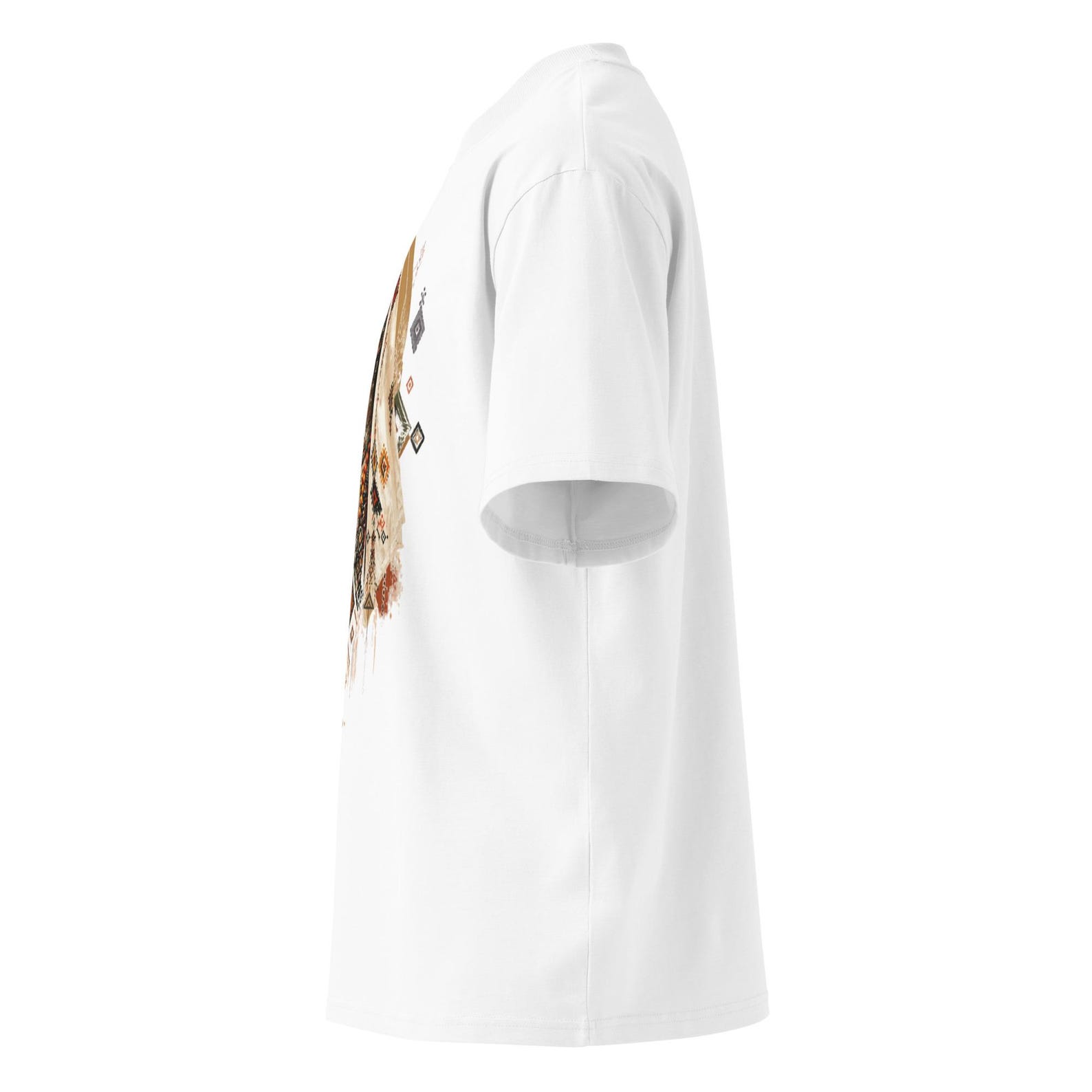 Amazigh Berber Tifinagh Organic Oversized Neck Bride Graphic T-Shirt