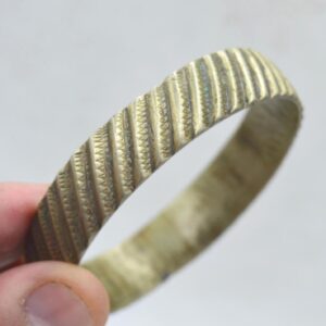 Antique Amazigh Berber Geometric Engraved Vintage Bangle Bracelet