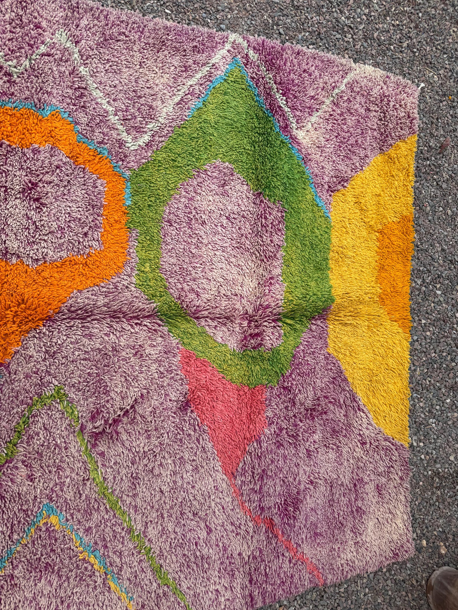 Amazigh Berber Colorful Abstract Tribal Area Rug Handmade Carpet