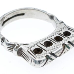 Amazigh Tuareg Niger Silver Ring with Rectangular Bezel