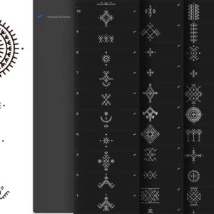 Amazigh Berber Procreate Tattoo Stamps Brushes Digital Download Set