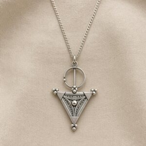 Amazigh Berber Sterling Yaz Symbol Pendant Design Necklace