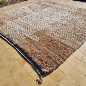 Colorful Berber Beni Ourain Wool Rug Handmade Atlas Style