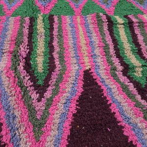 Amazigh Colorful Azilal Abstract Berber Area Rug Together to Create Design
