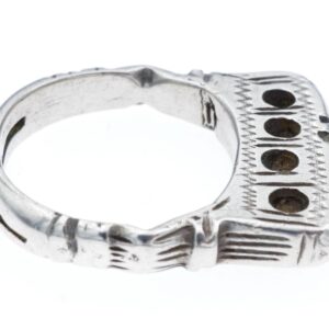 Amazigh Tuareg Niger Silver Ring with Rectangular Bezel