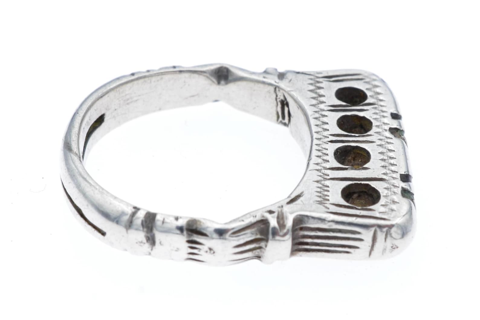 Amazigh Tuareg Niger Silver Ring with Rectangular Bezel