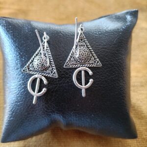 Amazigh Bereber Hamsa Earrings with Silver Plated Heritage Design