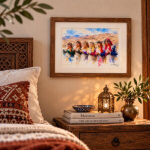 Amazigh High Atlas Song Watercolour Print Digital Download