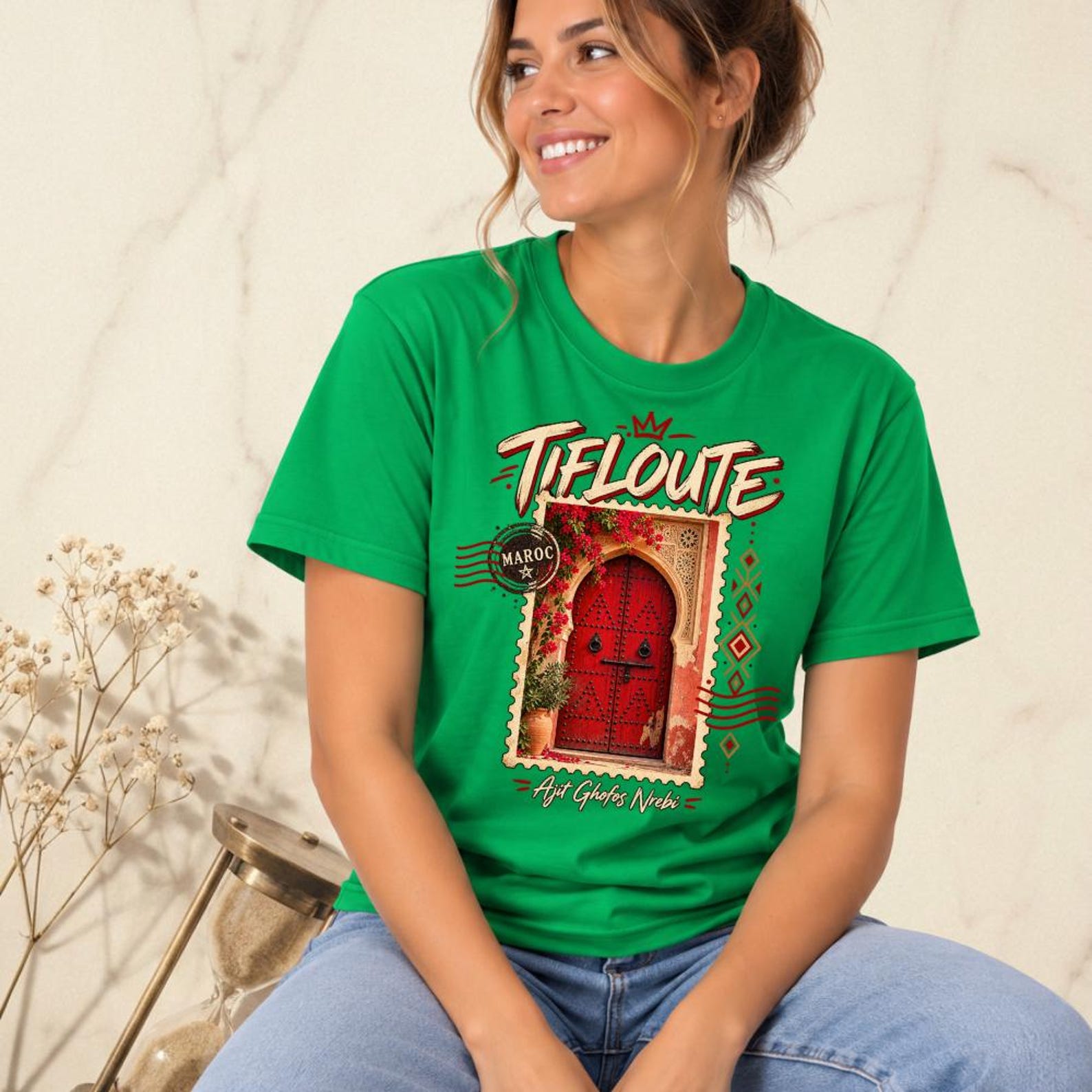 Tiflooute Amazigh Berber Door Heritage Art Graphic T-Shirt