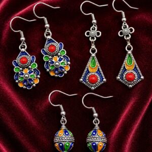 Amazigh Berber Kabyle Kabyles Earrings Set with Three Paires